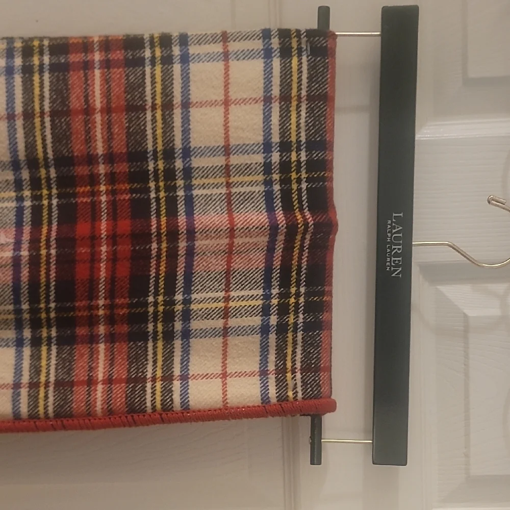 RLX Ralph Lauren Red and Cream Plaid Throw Blanket